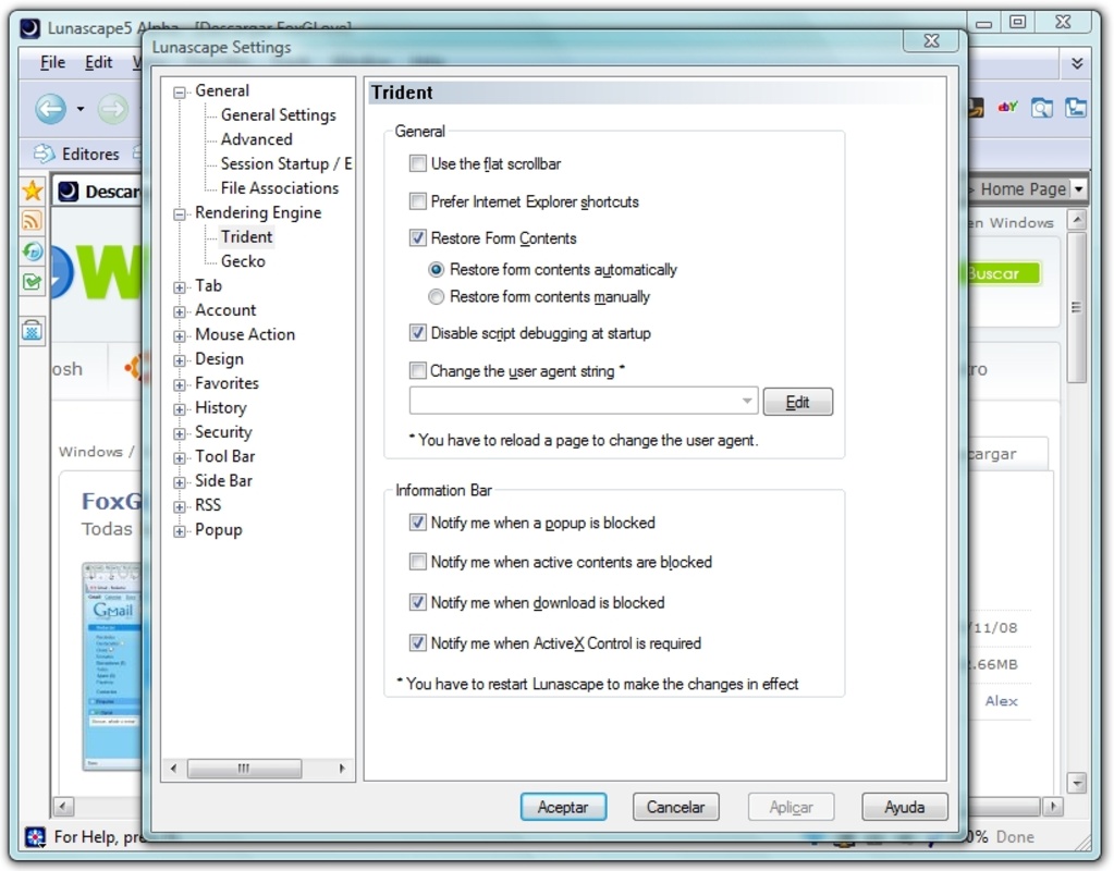 Lunascape 6.15.2 for Windows Screenshot 4