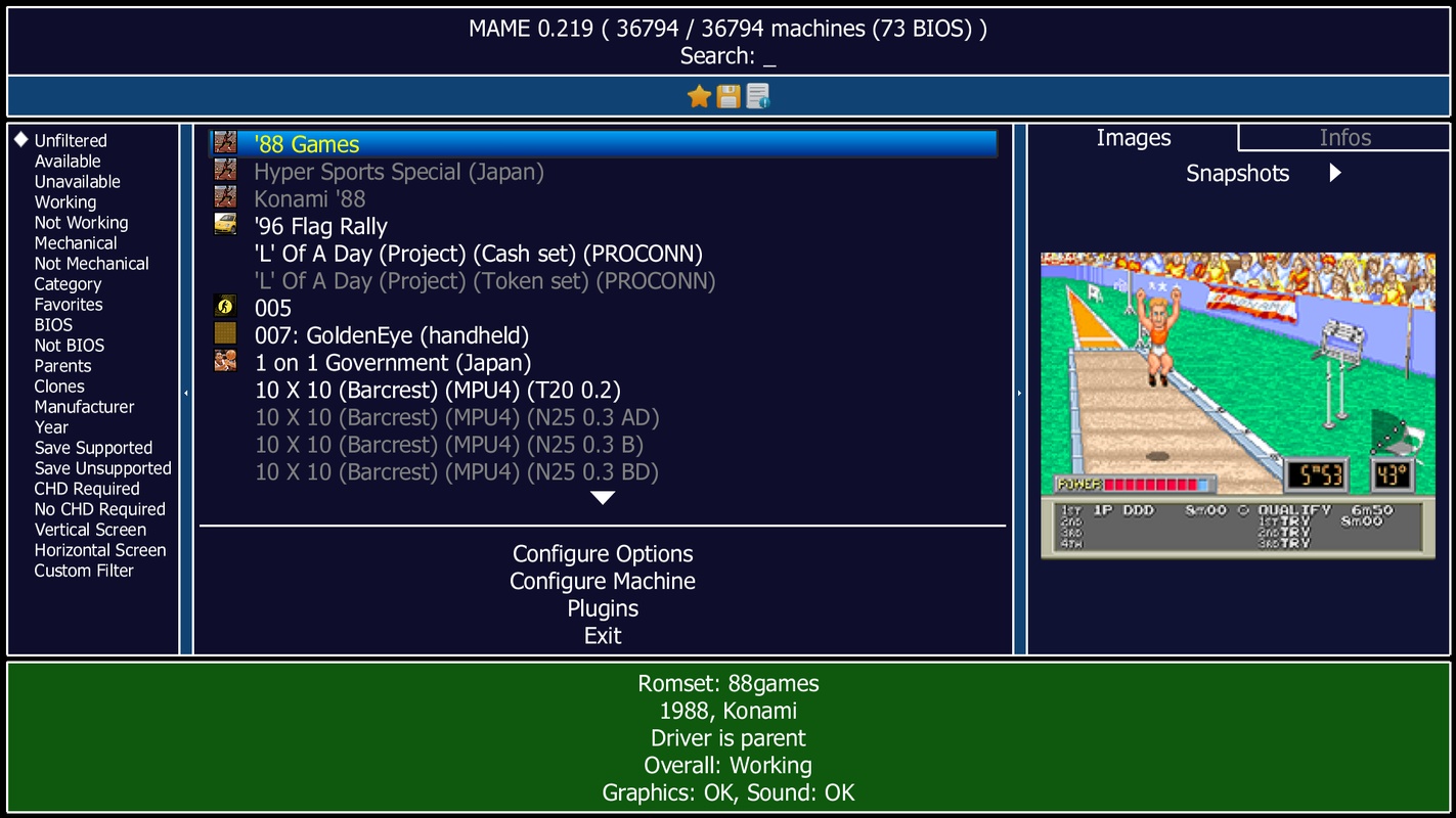 MAME 0.253 for Windows Screenshot 8