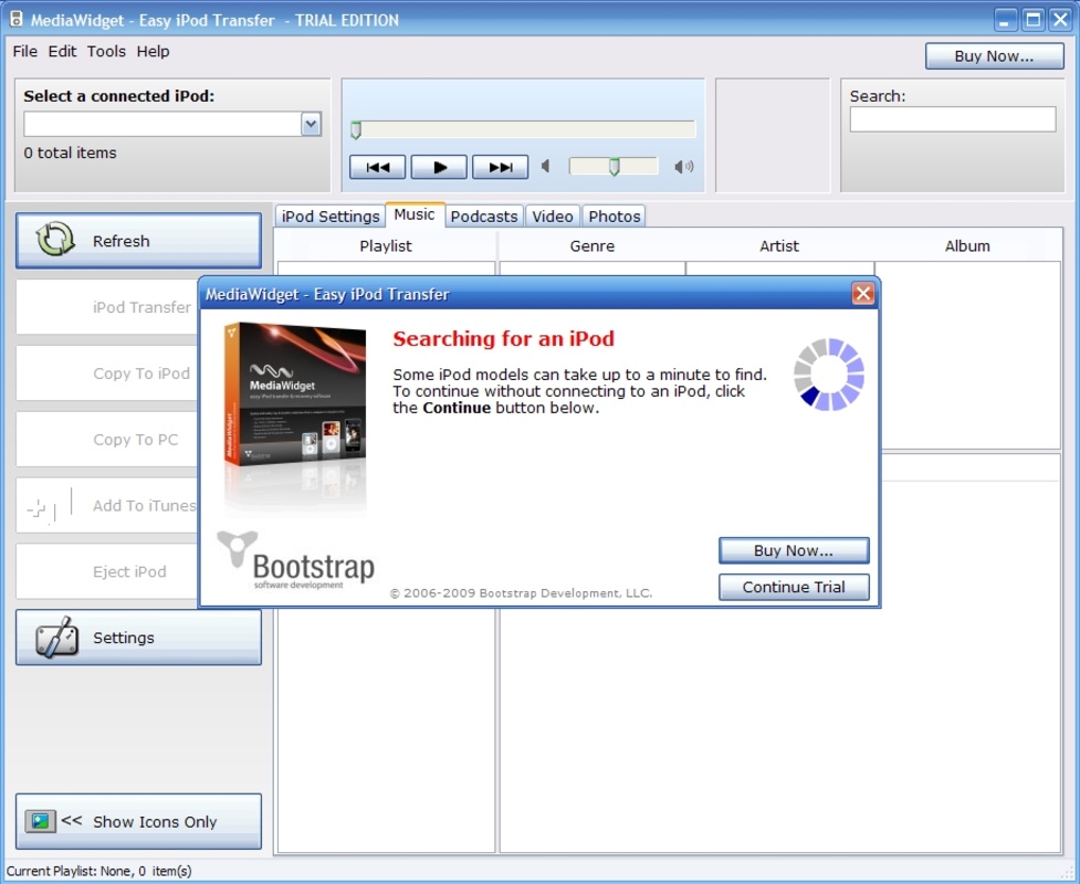 MediaWidget Easy-iPod-Transfer for Windows Screenshot 2