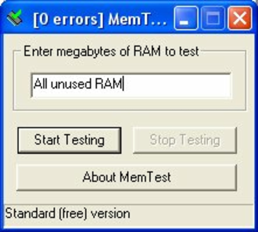 MemTest 7.0 for Windows Screenshot 1