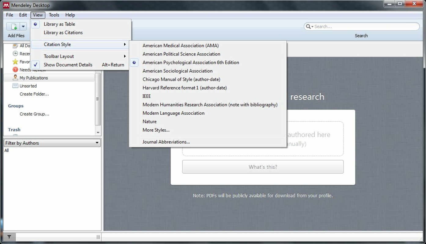 Mendeley Desktop 2.61.1 Screenshots for Windows Screenshot 3
