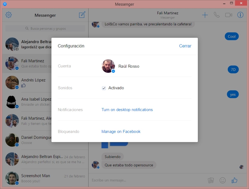 Messenger for Desktop 1.4.3 for Windows Screenshot 1