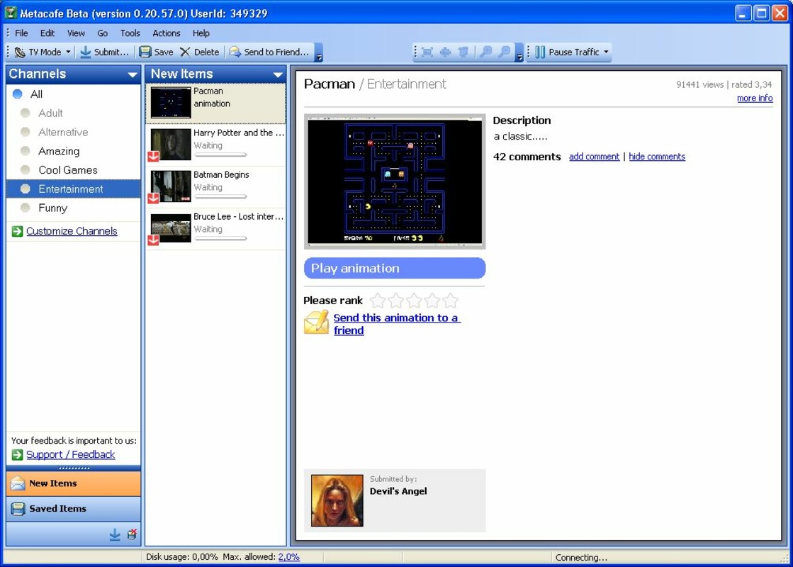 Metacafe 11.136.0 Beta for Windows Screenshot 1