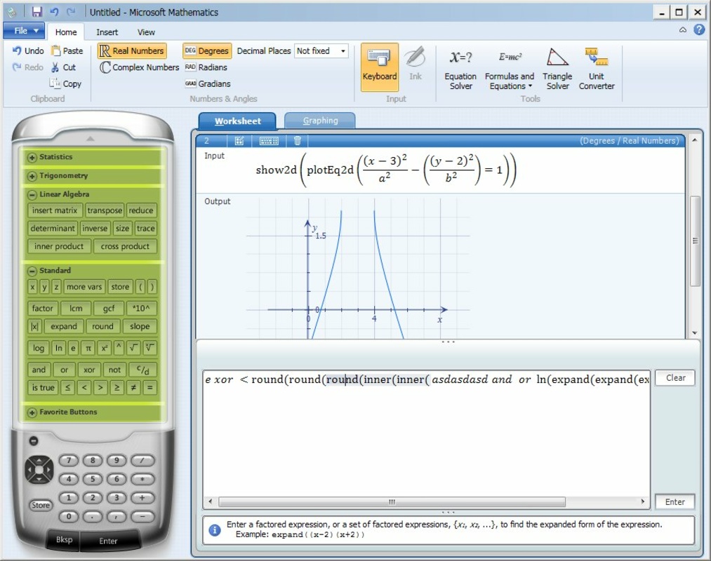 Microsoft Mathematics 4.71.1015.0 for Windows Screenshot 1