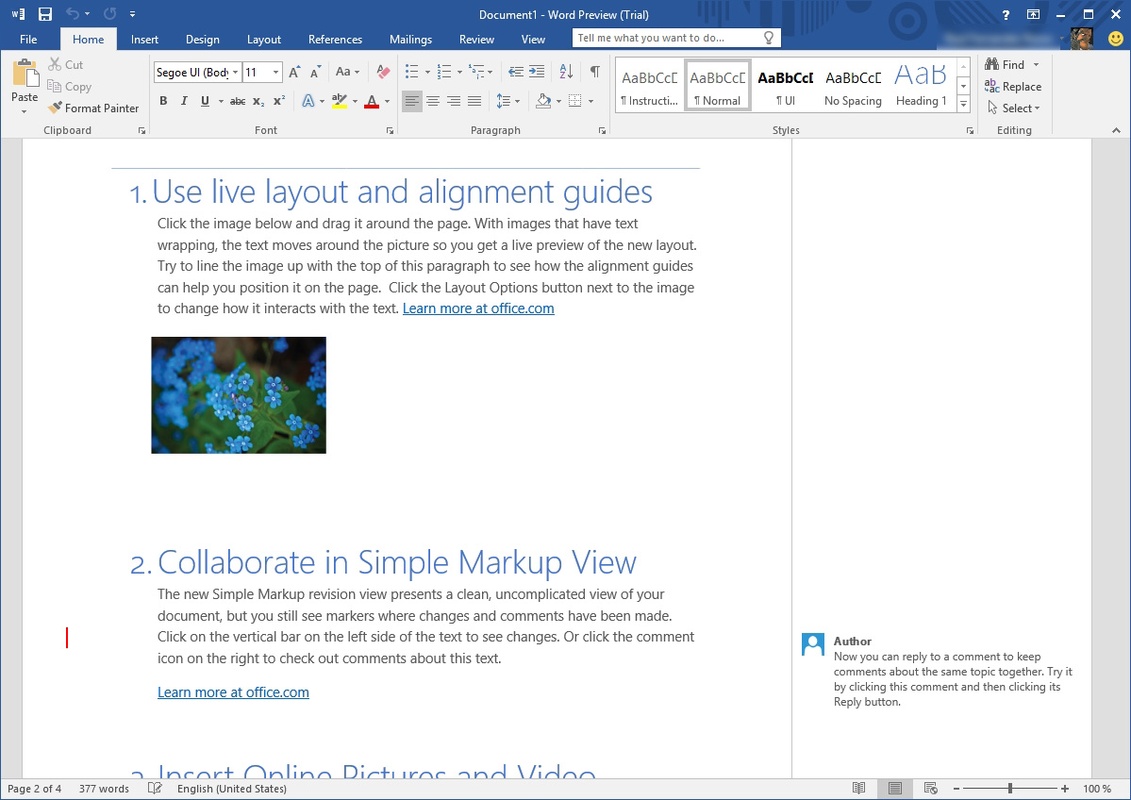 Microsoft Office 2016 16.0.17328.20162 for Windows Screenshot 5