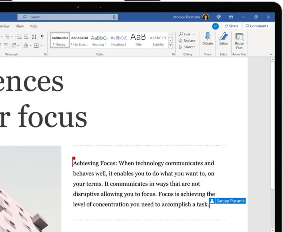 Microsoft Office 2019 2021 feature