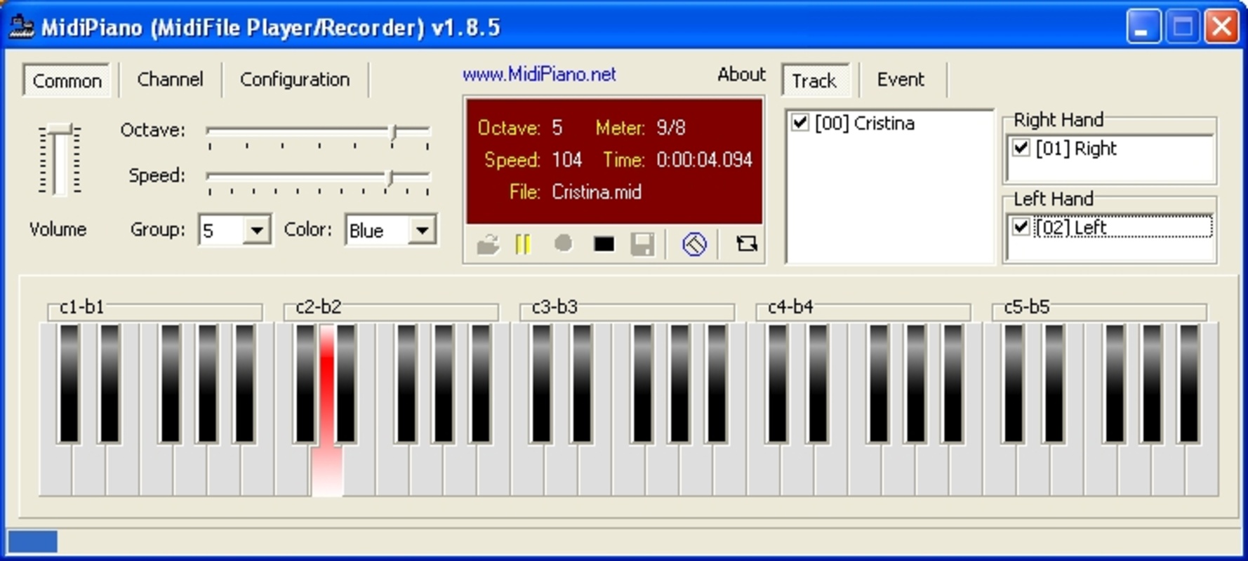 MidiPiano 2.03 for Windows Screenshot 2
