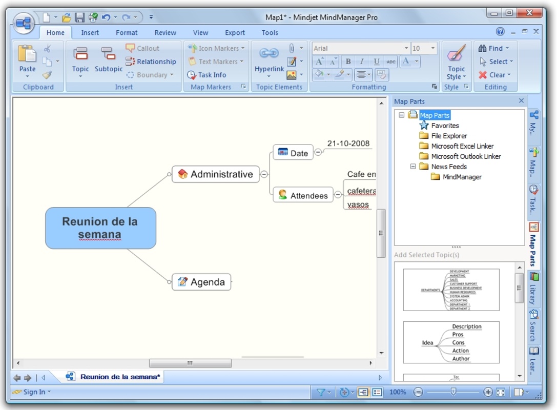 MindManager 8 feature