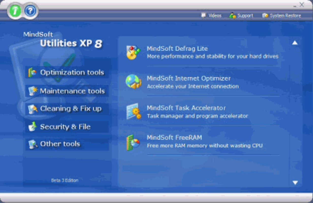 MindSoft Utilities XP 2009.25 feature
