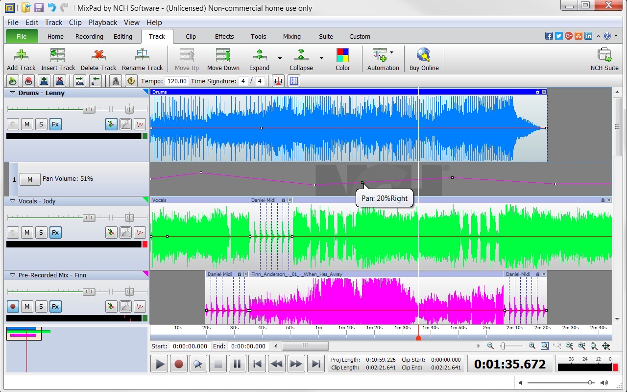 MixPad Free Music Mixer and Recording Studio 9.51 for Windows Screenshot 6