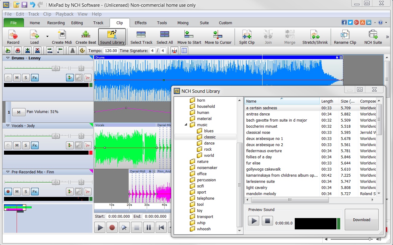 MixPad Free Music Mixer and Recording Studio 9.51 for Windows Screenshot 8