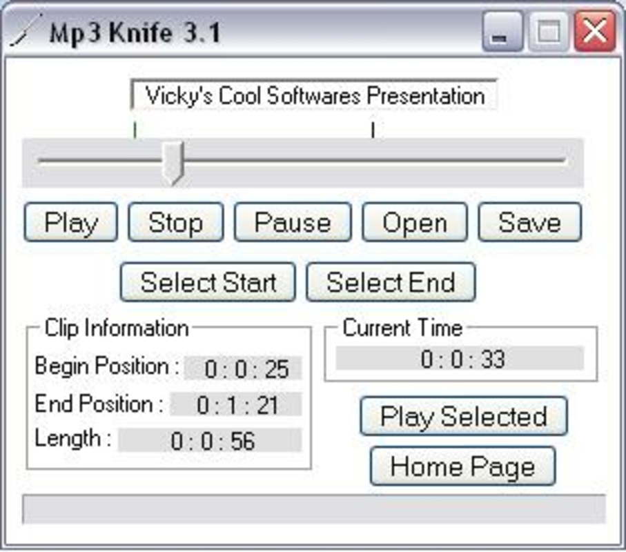Mp3 Knife 3.4 feature