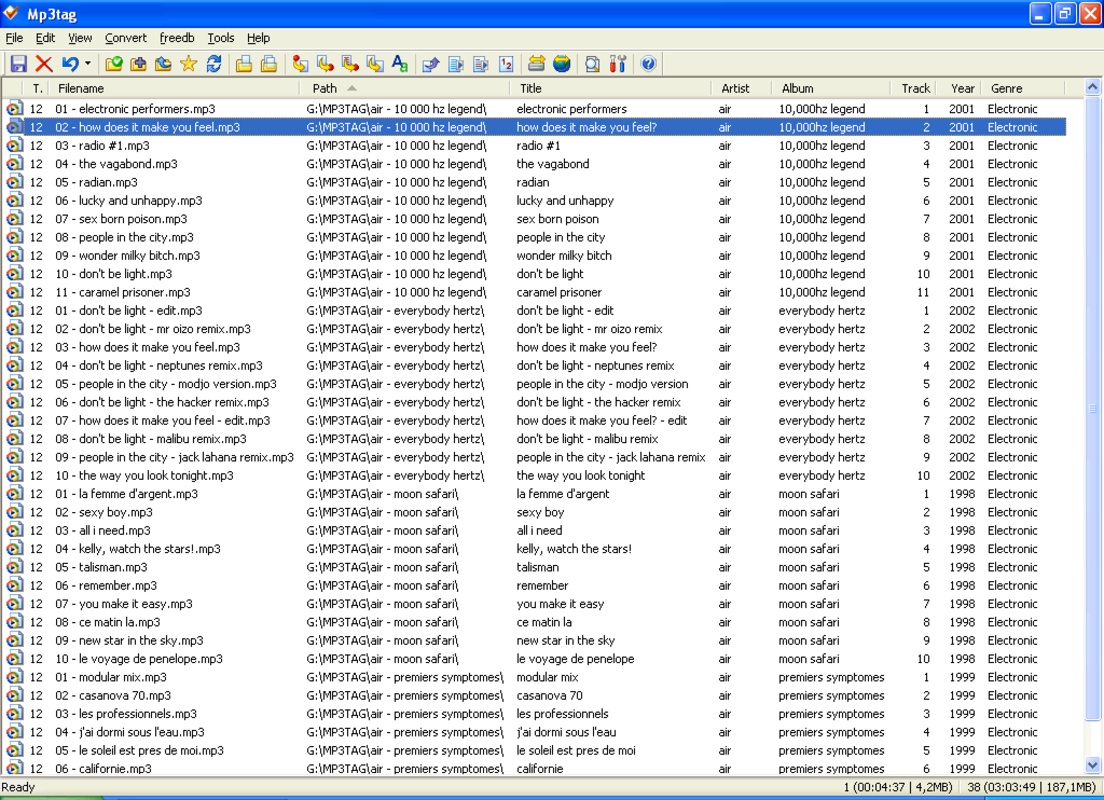 MP3Tag 3.20 for Windows Screenshot 1