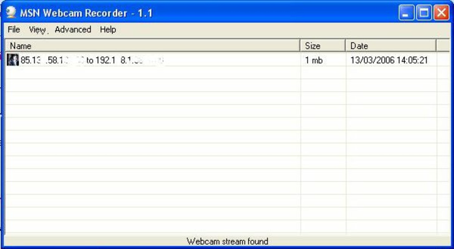 MSN Webcam Recorder 1.2 RC7 for Windows Screenshot 1