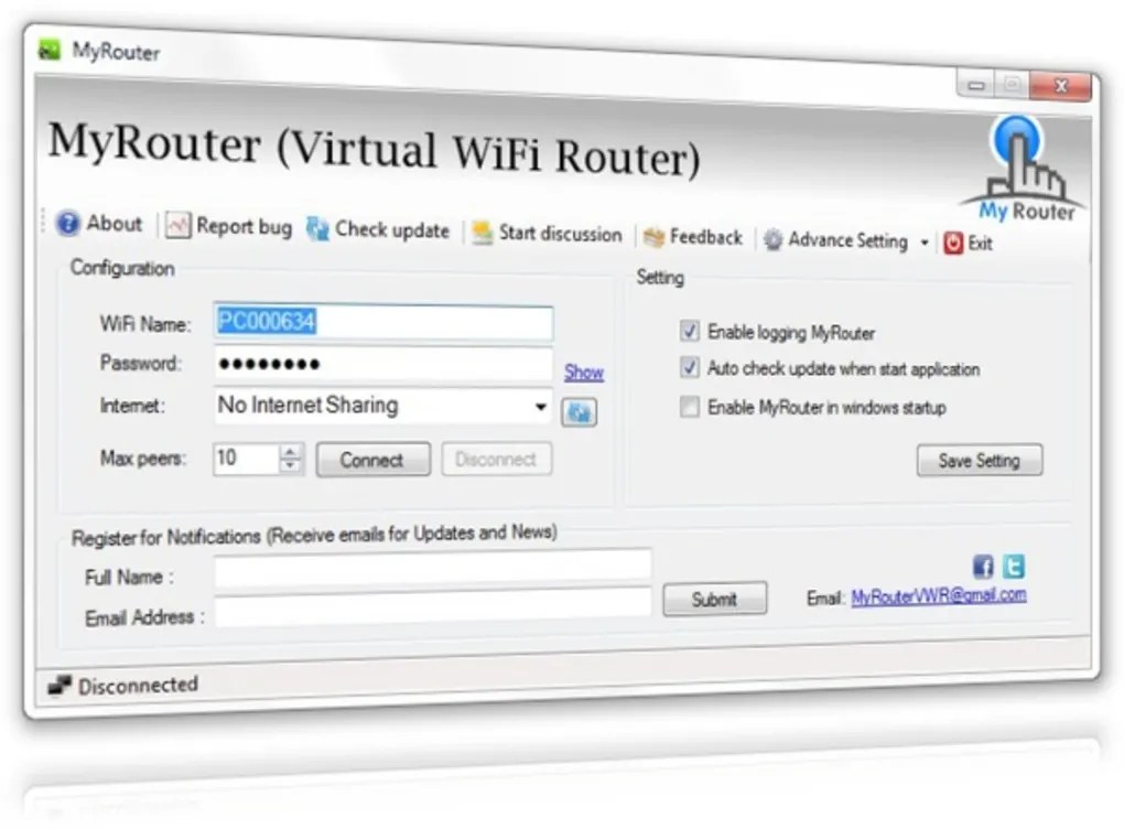 MyRouter 2.0.6 for Windows Screenshot 1