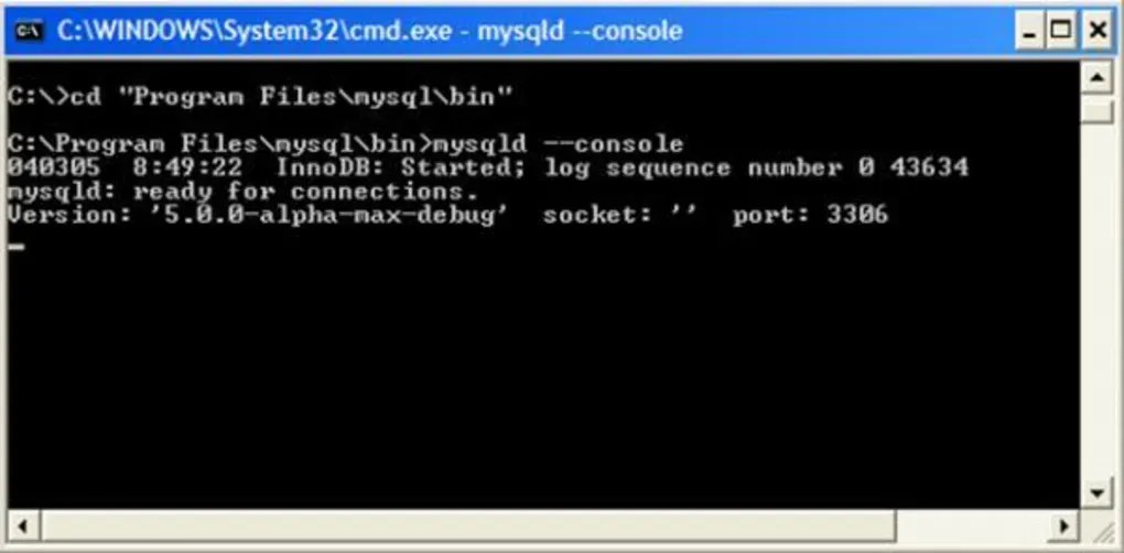 MySQL 5.2.3 for Windows Screenshot 1