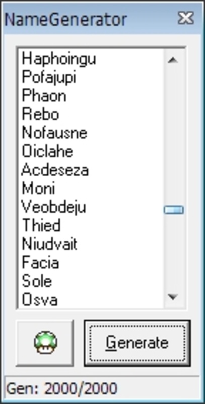 NameGenerator 1.0 for Windows Screenshot 1