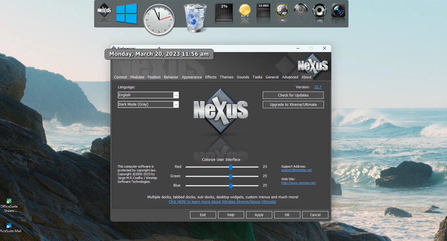 Nexus Dock 22.7 for Windows Screenshot 4