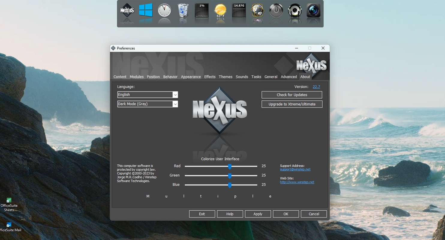 Nexus Dock 22.7 for Windows Screenshot 8