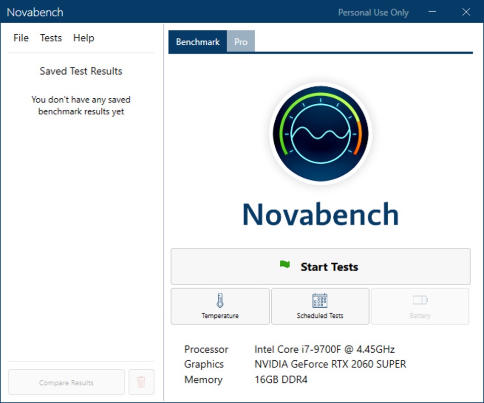 Novabench 5.1.1 for Windows Screenshot 1