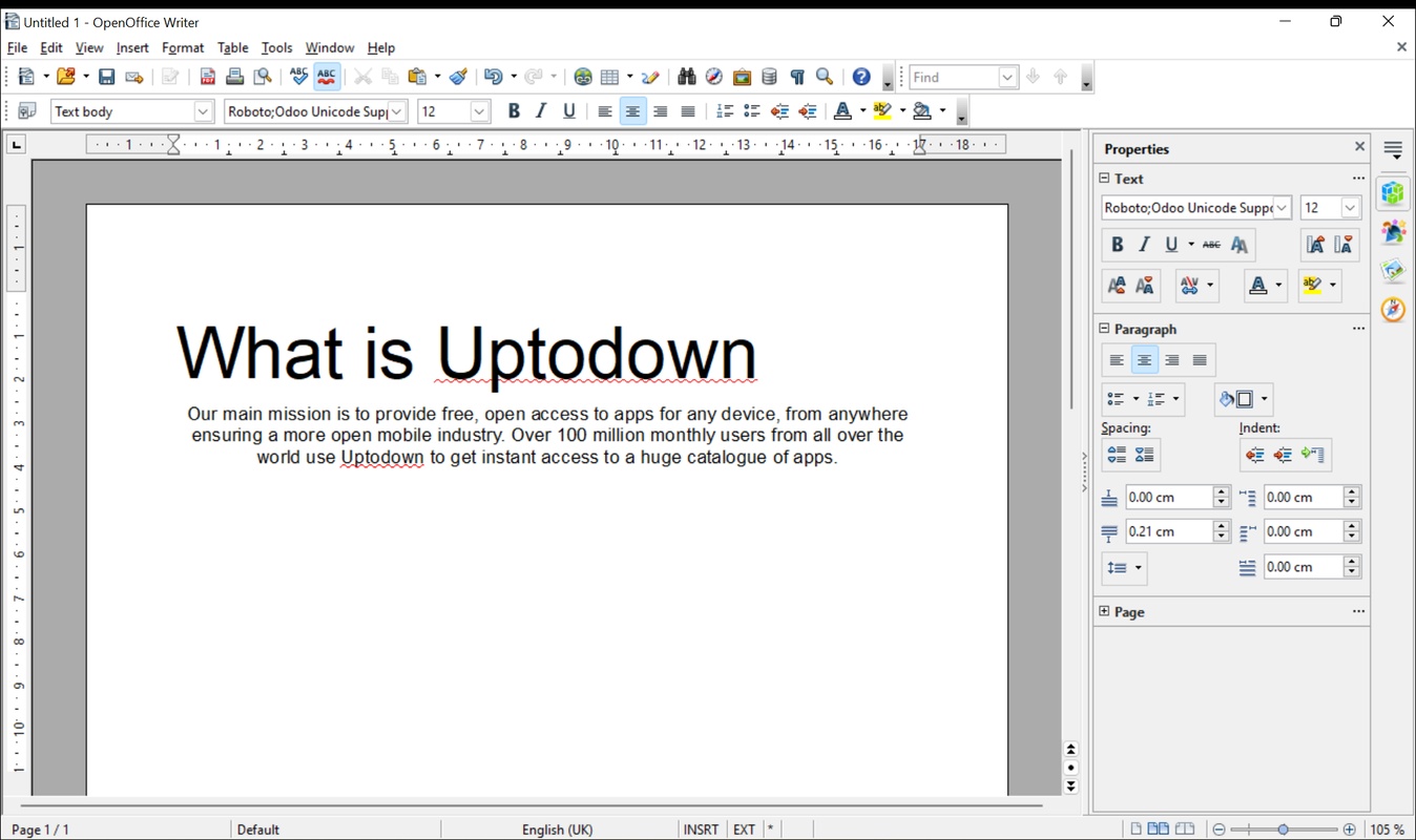 OpenOffice 4.1.14 for Windows Screenshot 2