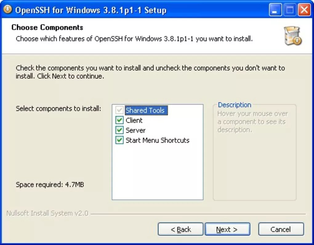 OpenSSH 9.1 for Windows Screenshot 2