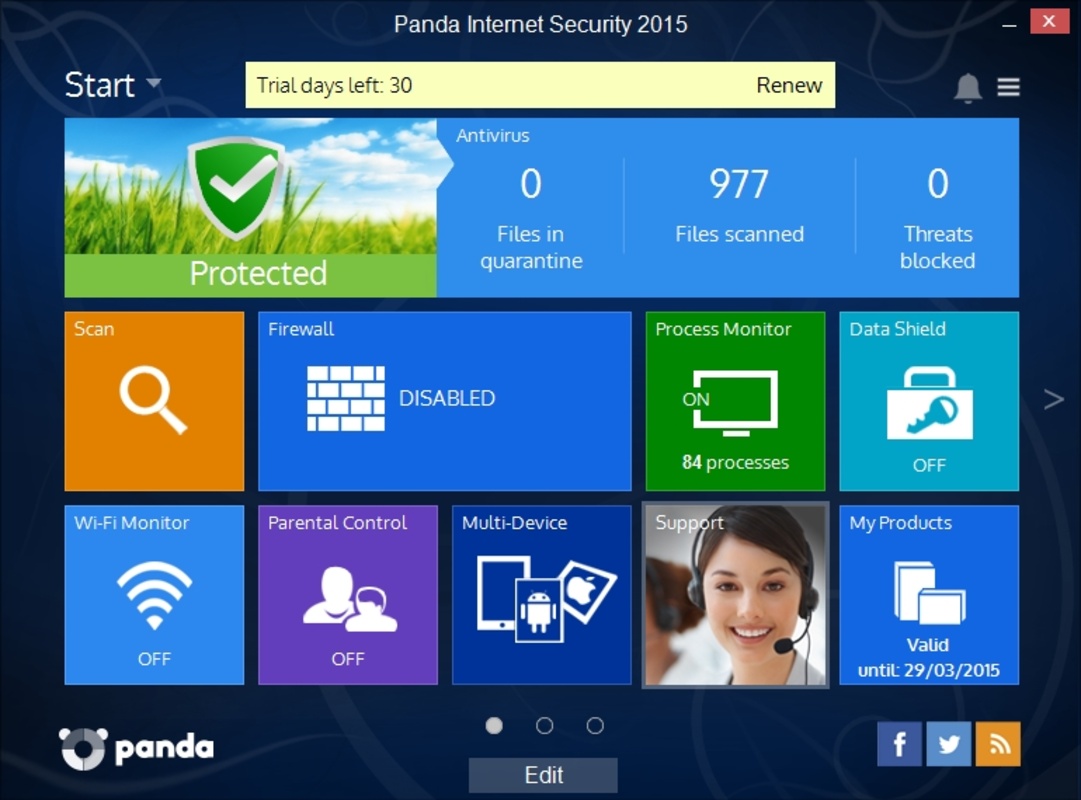 Panda Internet Security 2016 16.1.2 for Windows Screenshot 1
