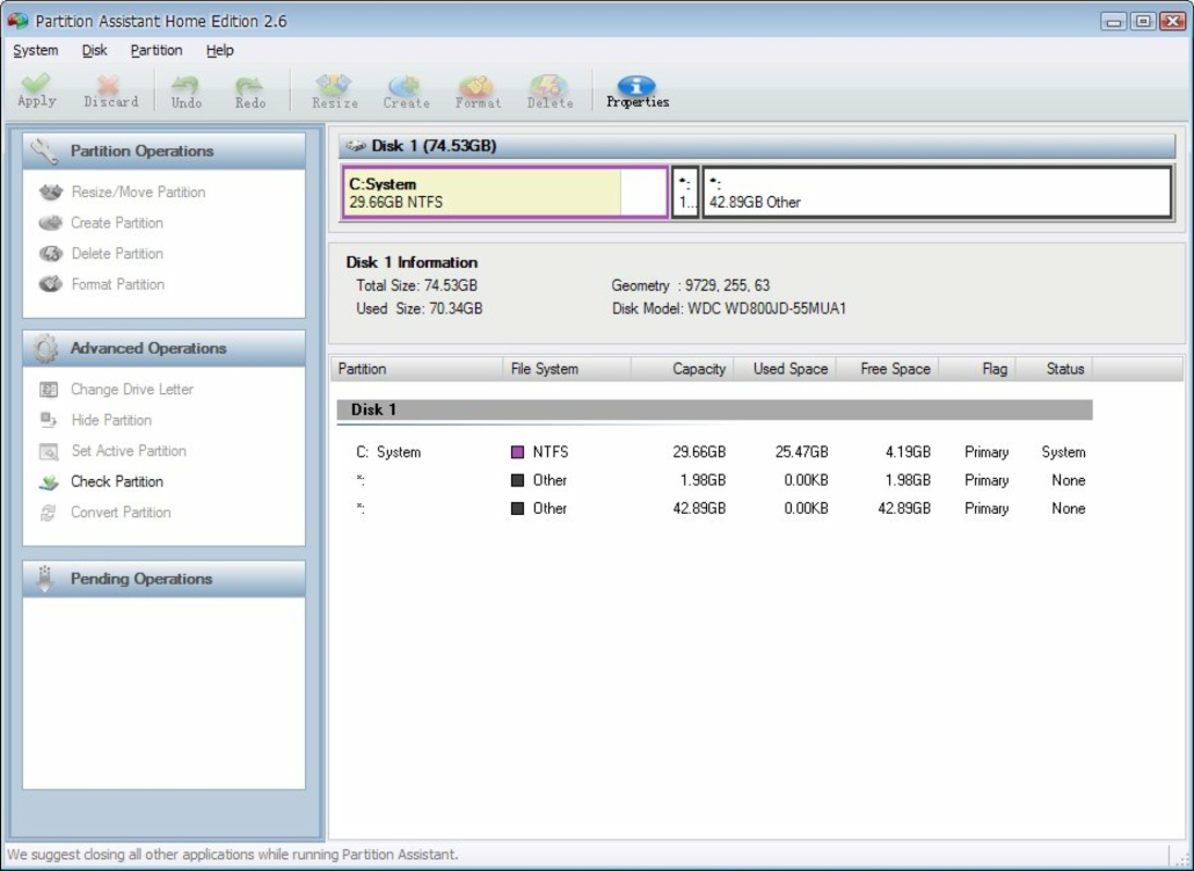 Partition Assistant Home Edition 5.1 for Windows Screenshot 3