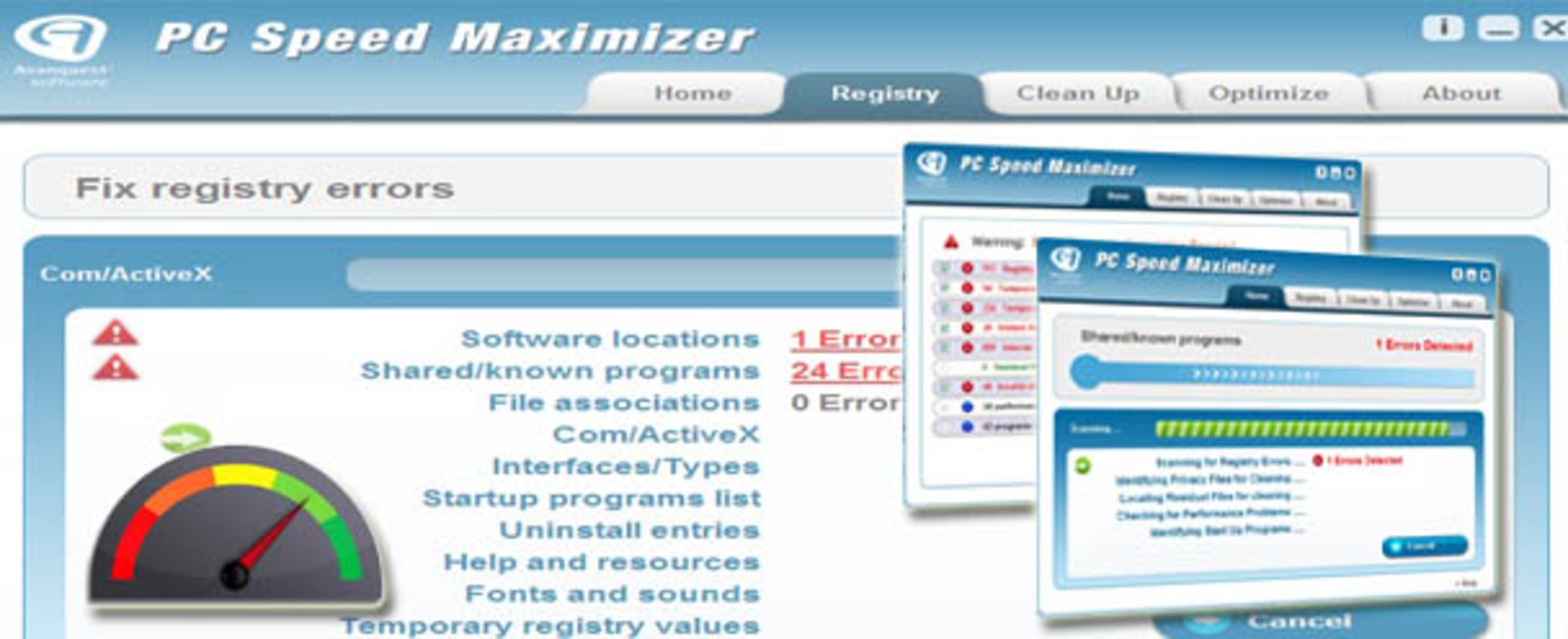 PC Speed Maximizer 2.1 for Windows Screenshot 1