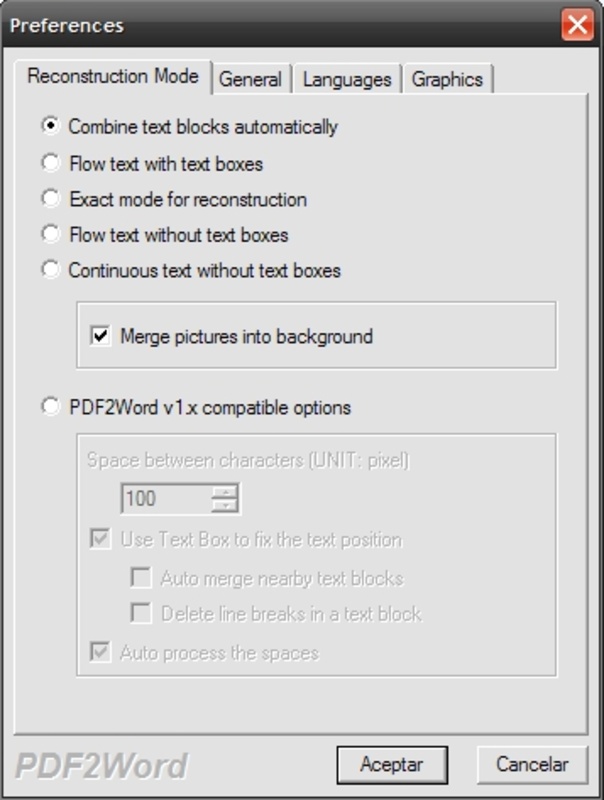 PDF2Word 3.0 for Windows Screenshot 1