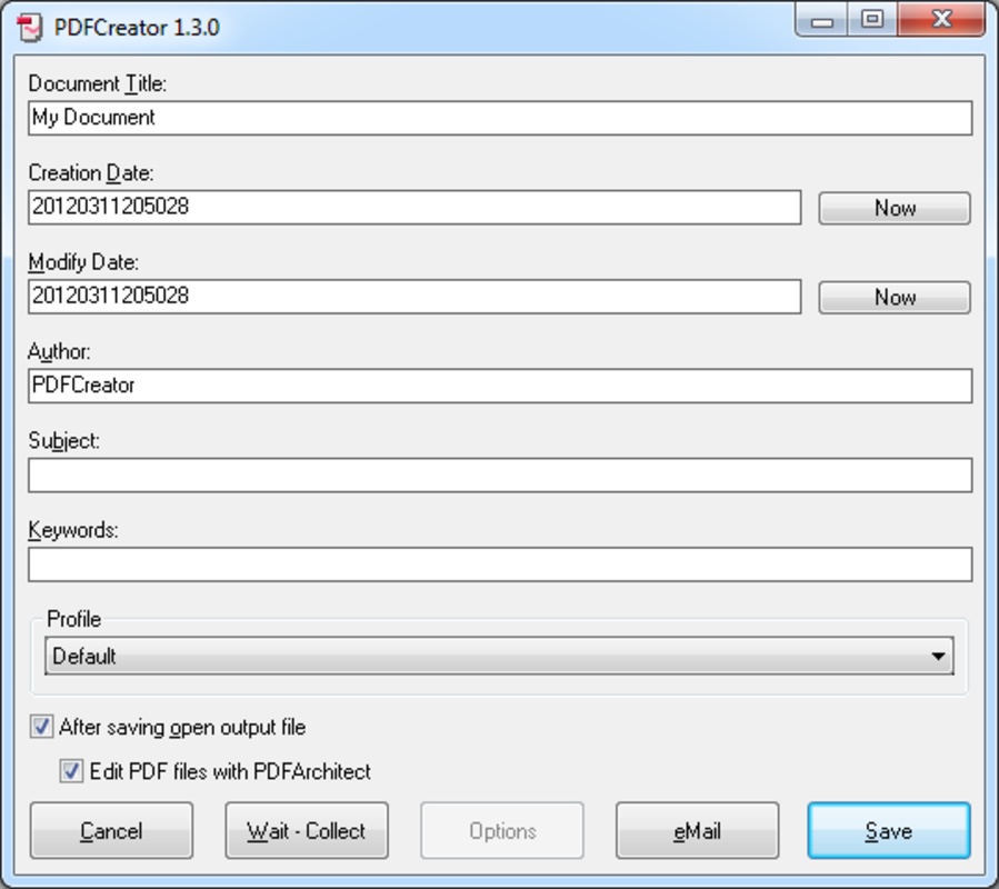 PDFCreator 5.0.3 for Windows Screenshot 1