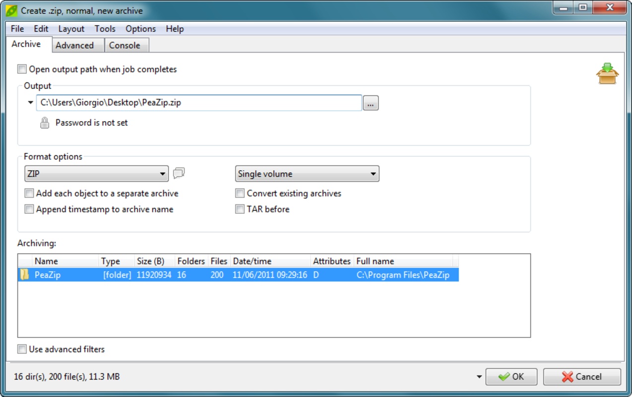 PeaZip 9.1.0 for Windows Screenshot 2