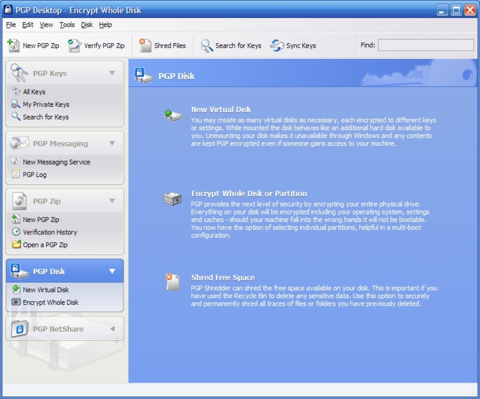 PGP Desktop 9.10 for Windows Screenshot 3