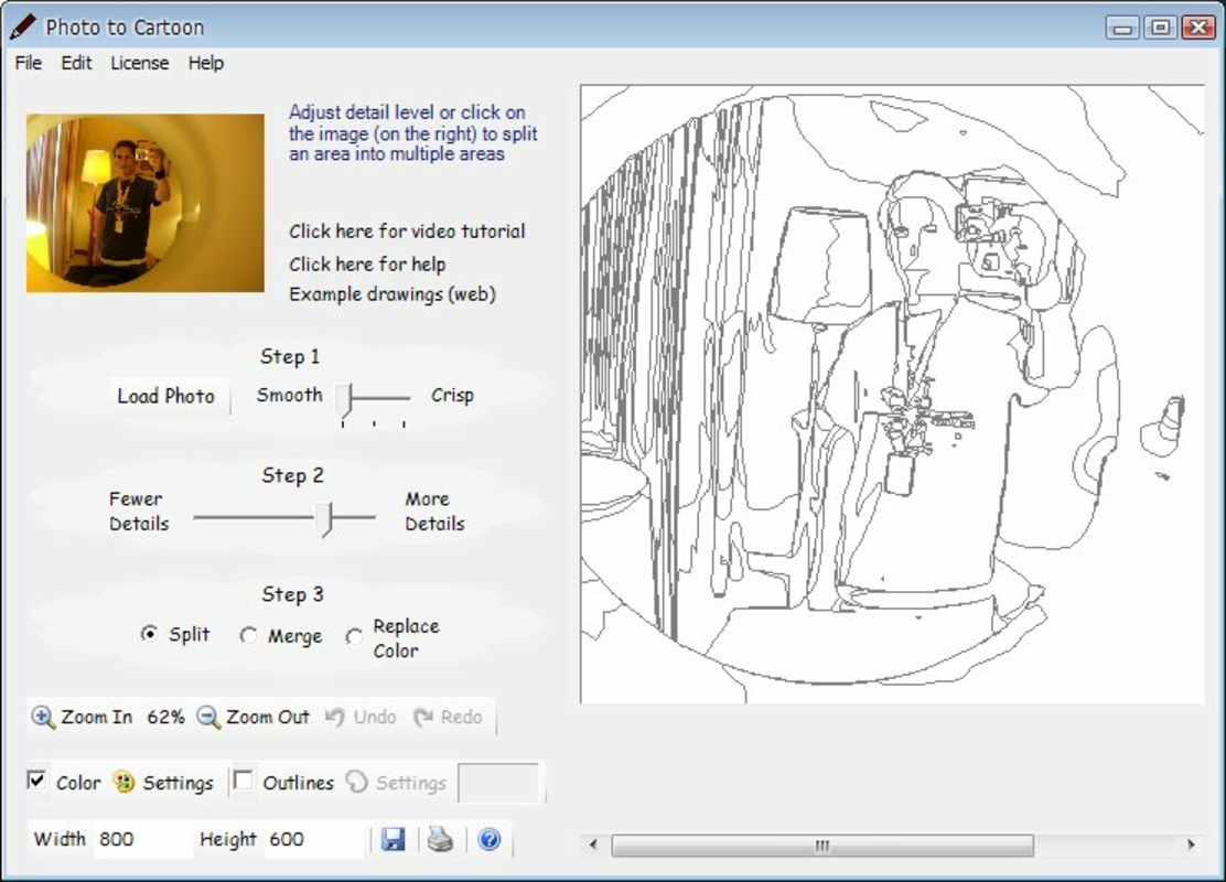 Photo to Cartoon 5.0 for Windows Screenshot 1