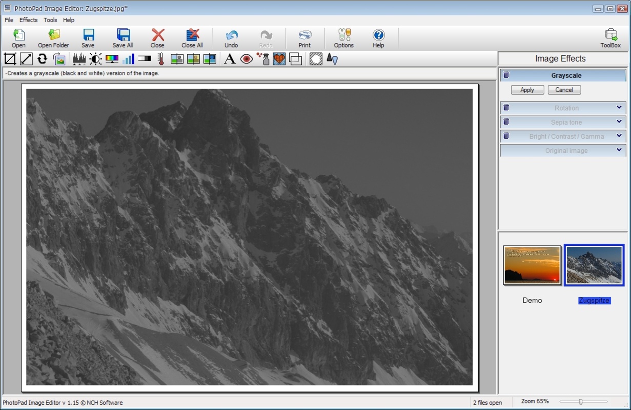 PhotoPad Image Editor 11.85 for Windows Screenshot 1