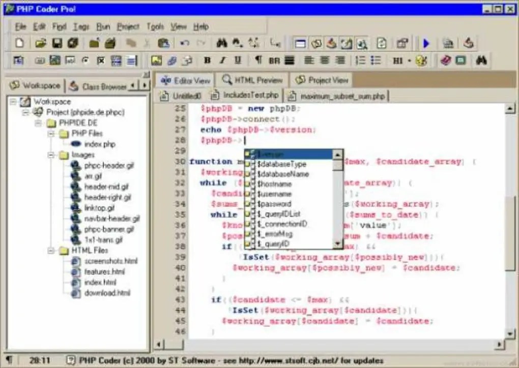 PHP Coder R2 Prerelease 3 for Windows Screenshot 1