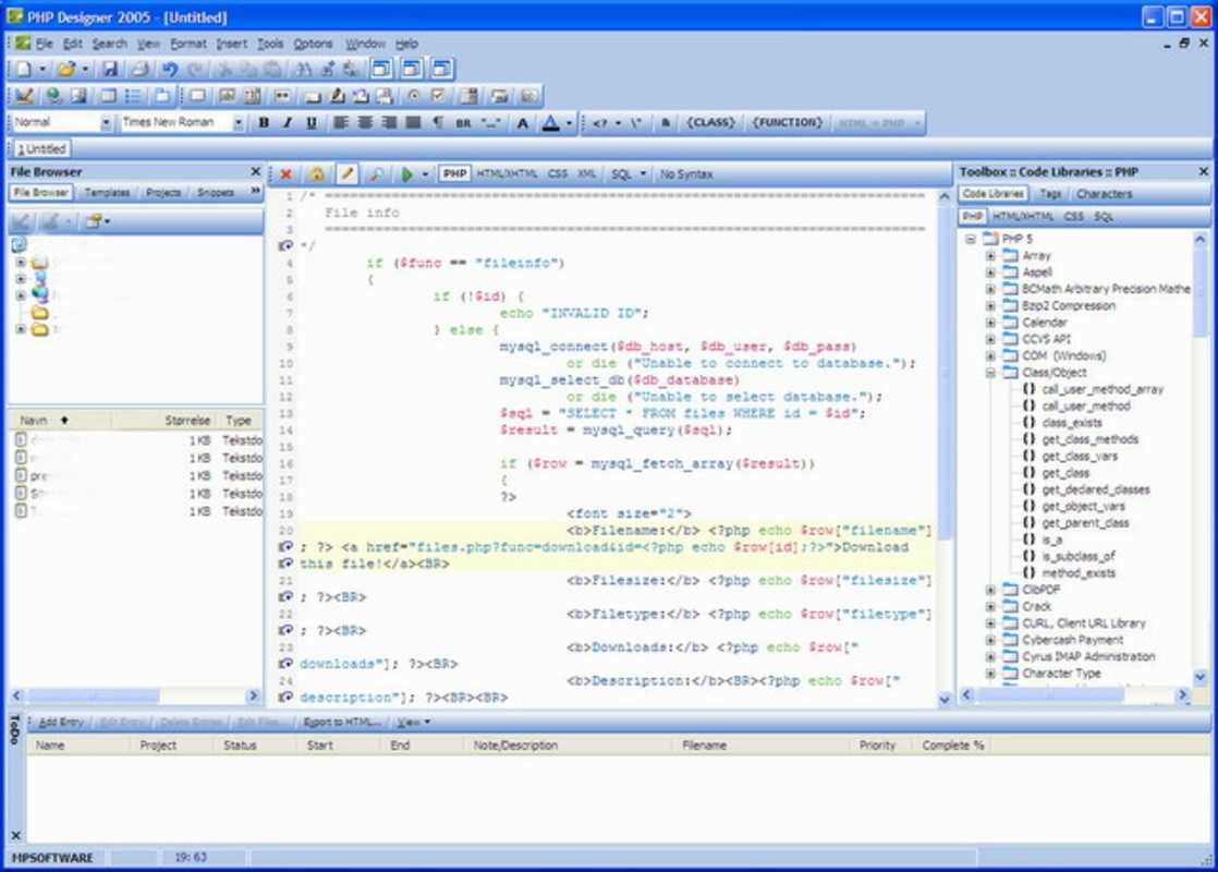 PHP Designer 8.1.2 for Windows Screenshot 3