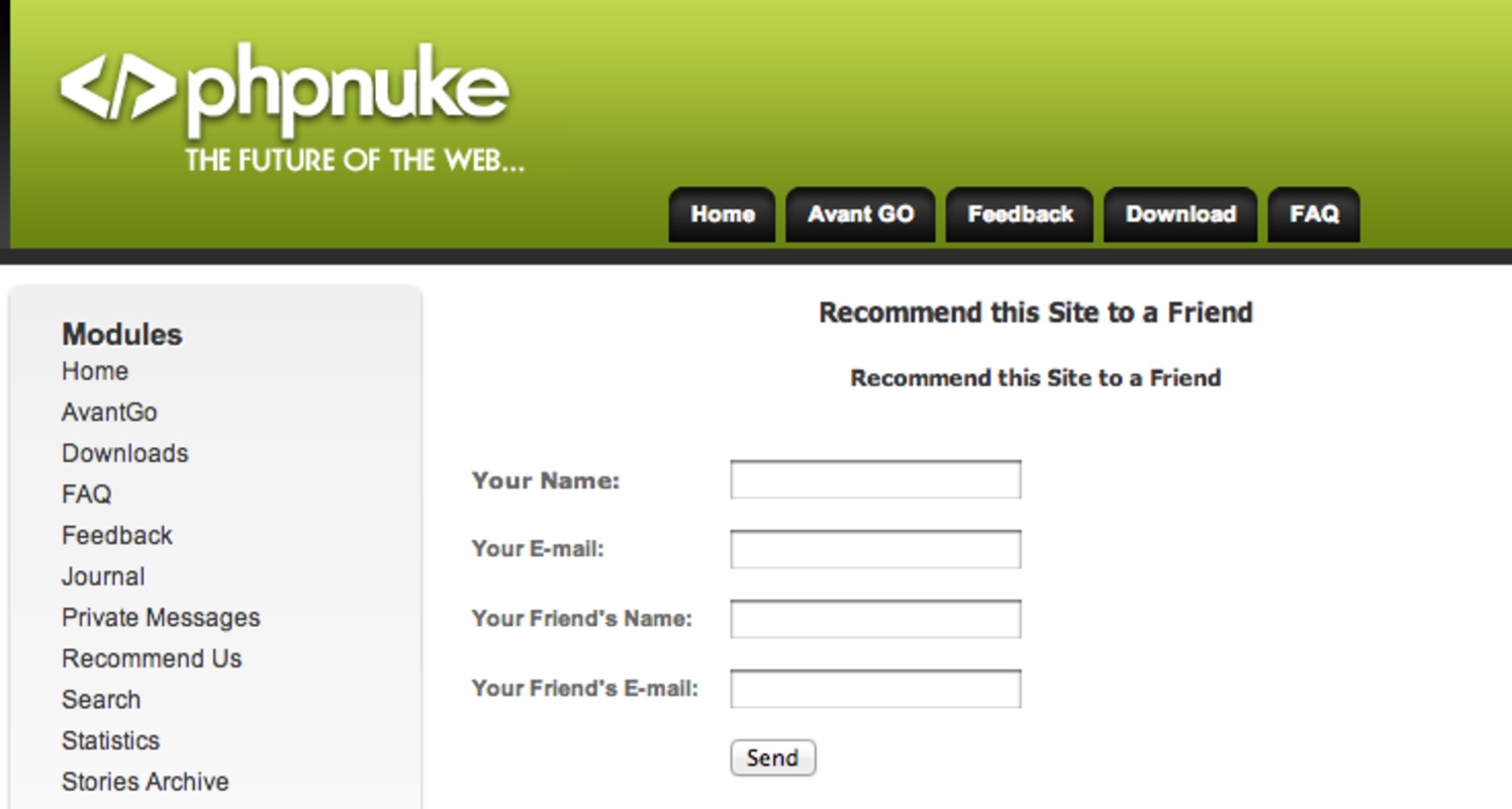 PHP Nuke 8.3.2 feature
