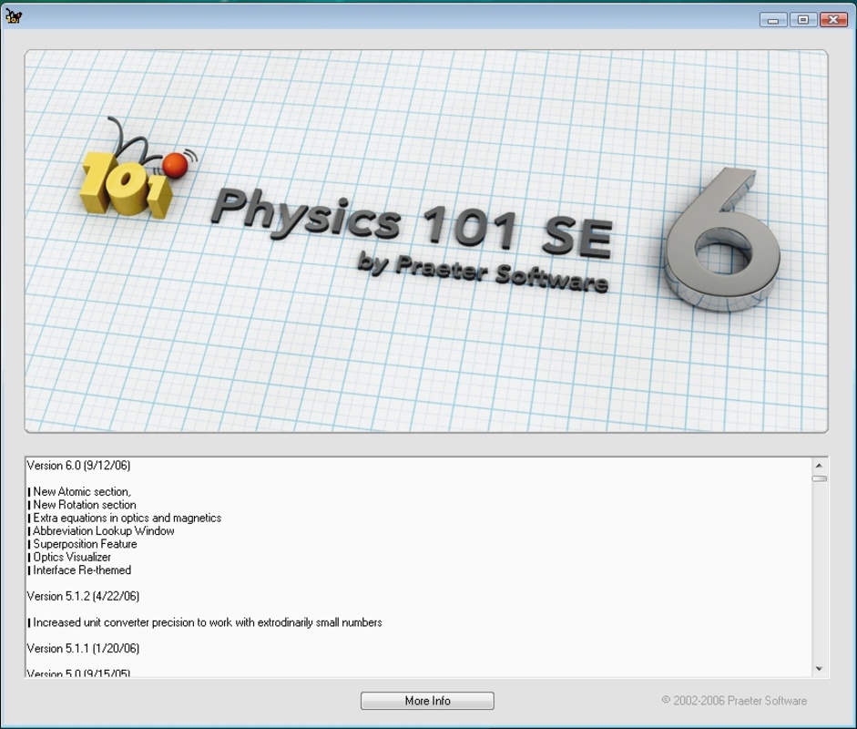Physics 101 SE 8.0 for Windows Screenshot 1