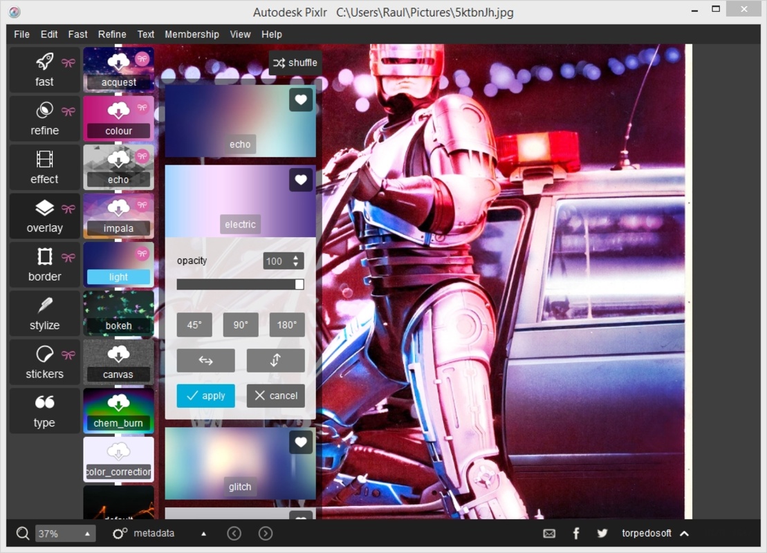 Pixlr Desktop 1.1.1.0 for Windows Screenshot 1