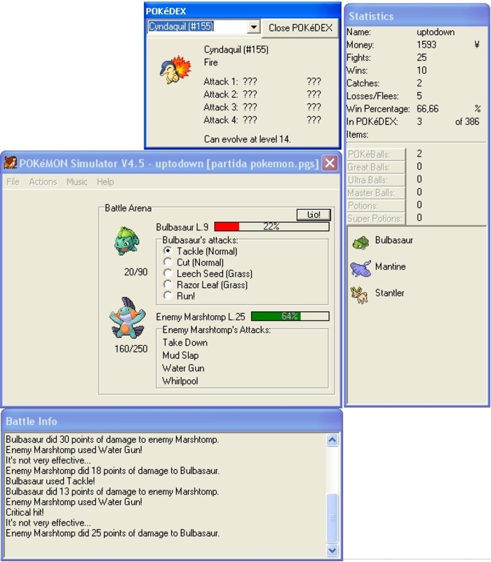 Pokemon Simulator 4.5 for Windows Screenshot 1