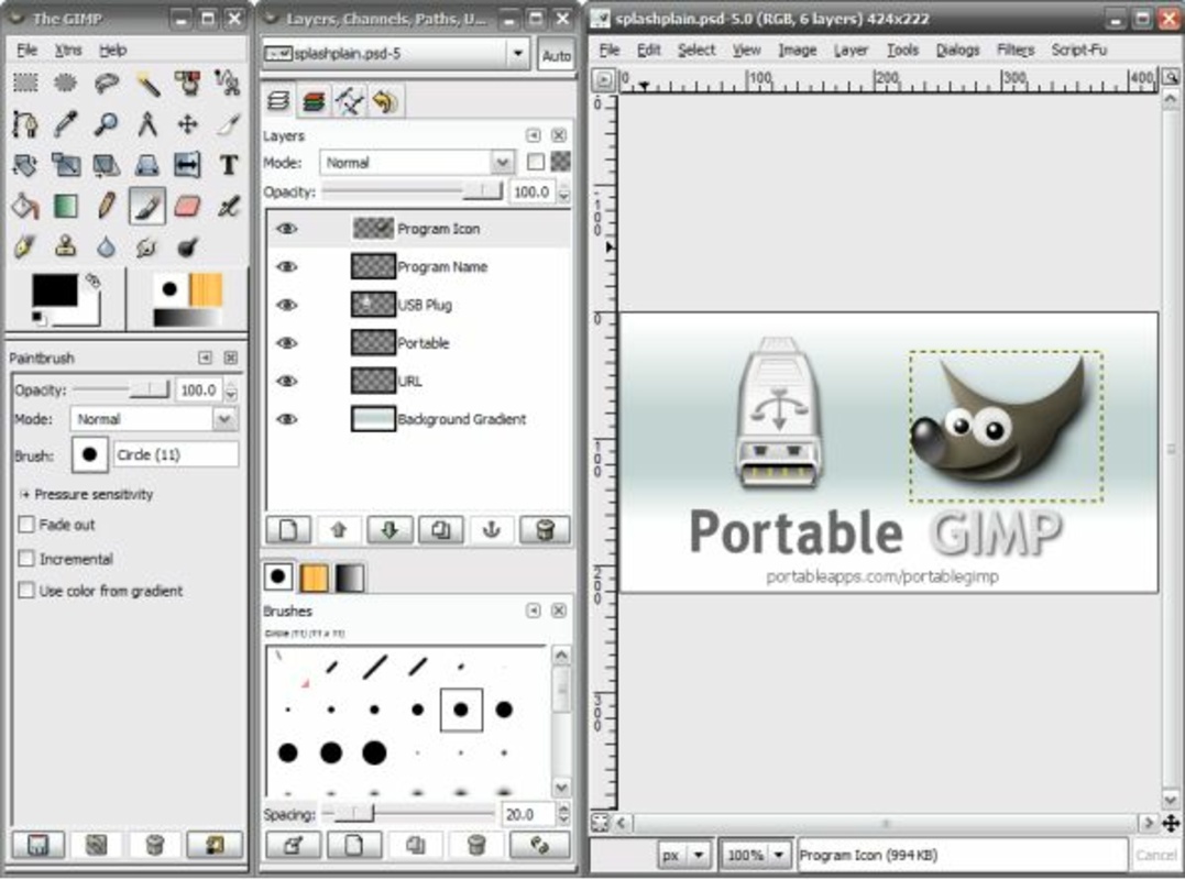 GIMP Portable 2.10.34 for Windows Screenshot 1