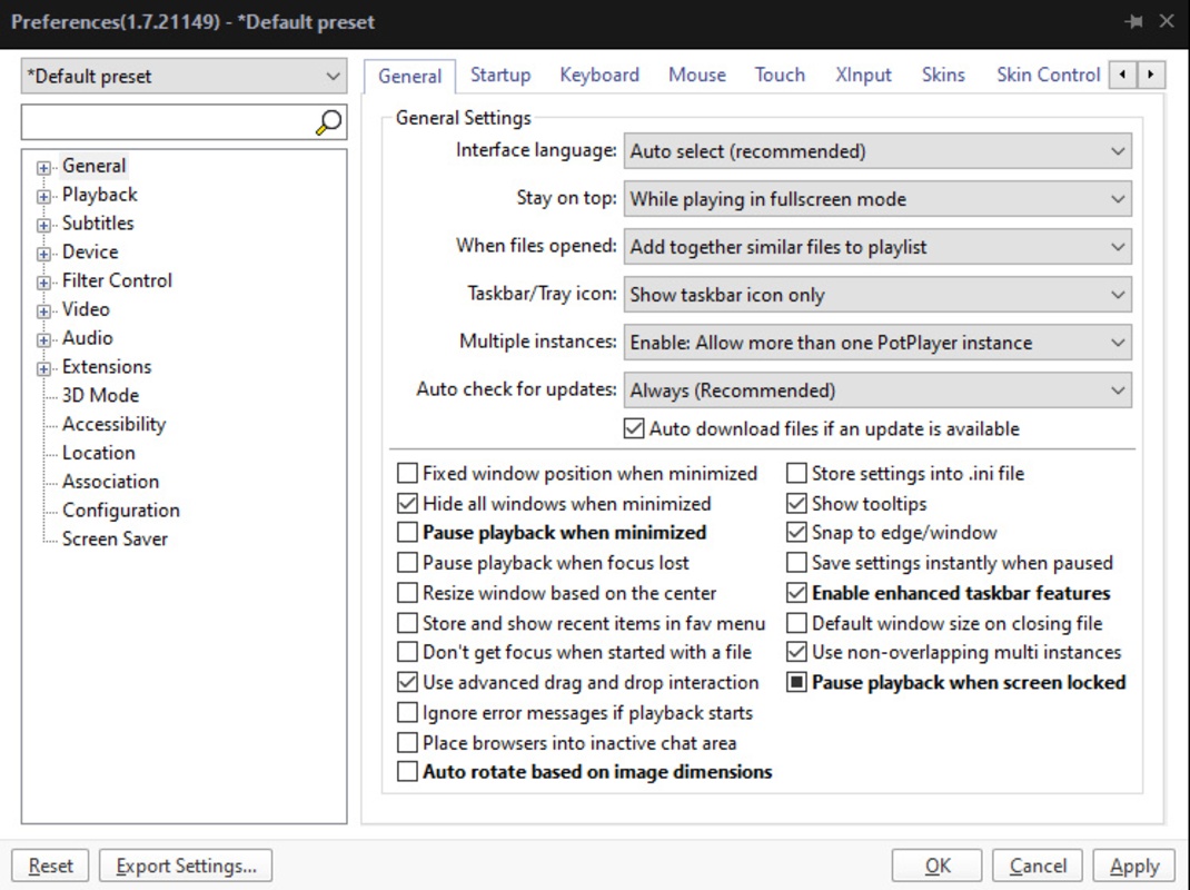 PotPlayer 1.7.21902 for Windows Screenshot 4