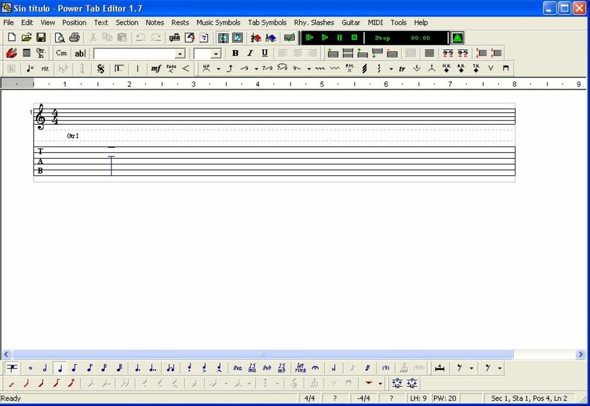 Power Tab Editor 1.7 Build 80 for Windows Screenshot 2