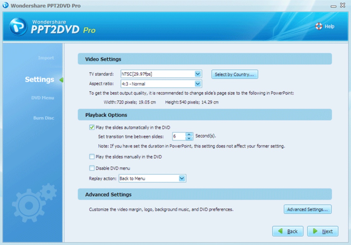 PPT2DVD 6 for Windows Screenshot 3