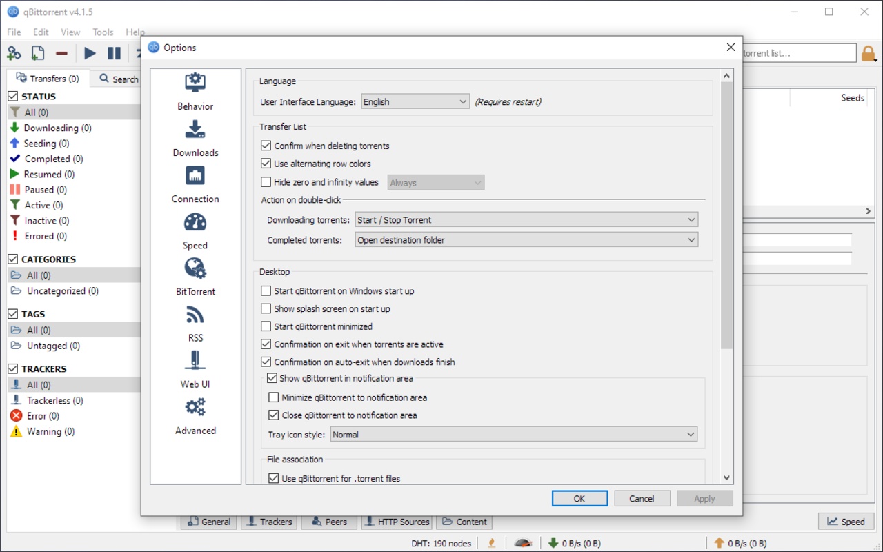 qBittorrent 4.5.2 for Windows Screenshot 3
