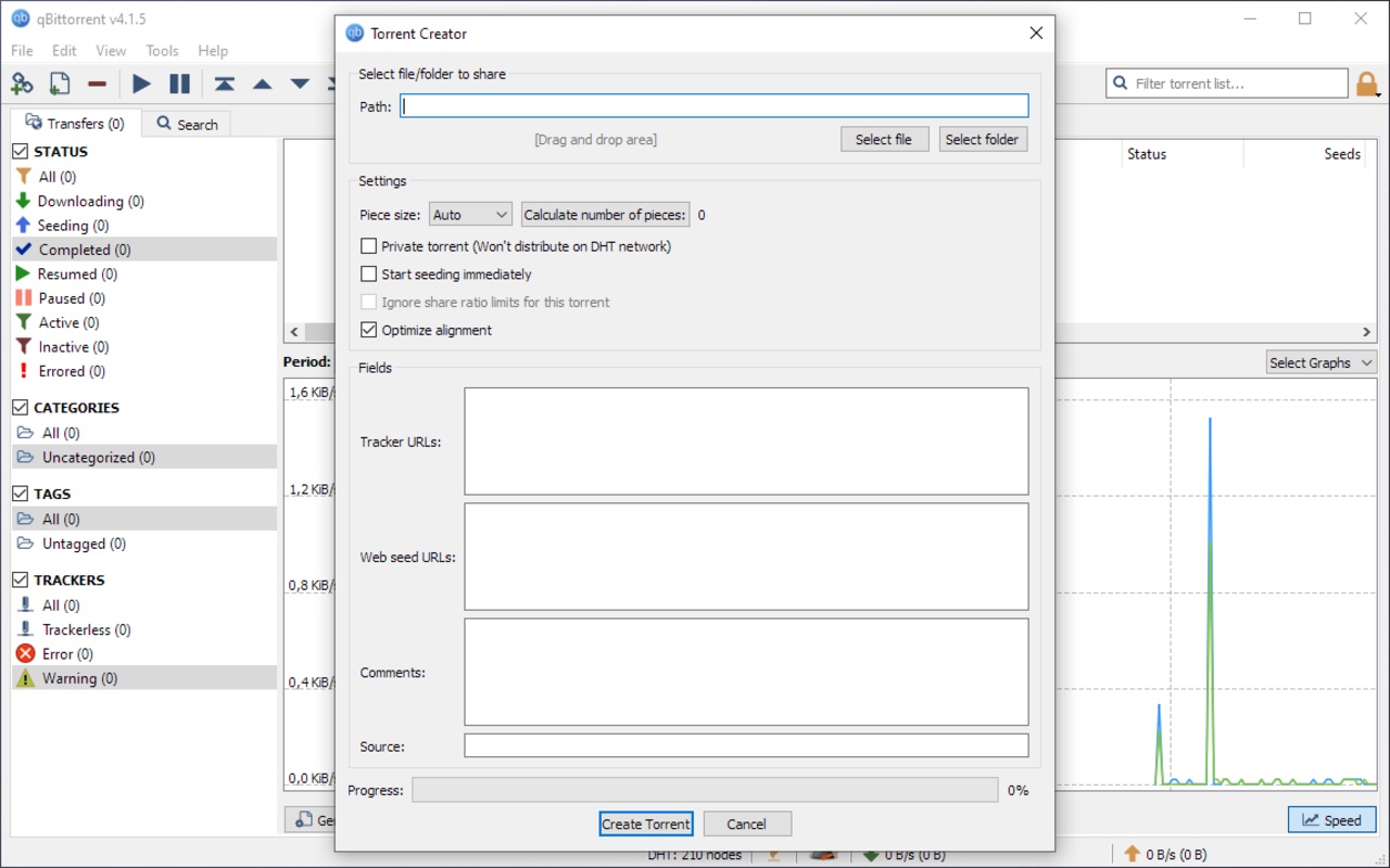 qBittorrent 4.5.2 for Windows Screenshot 5