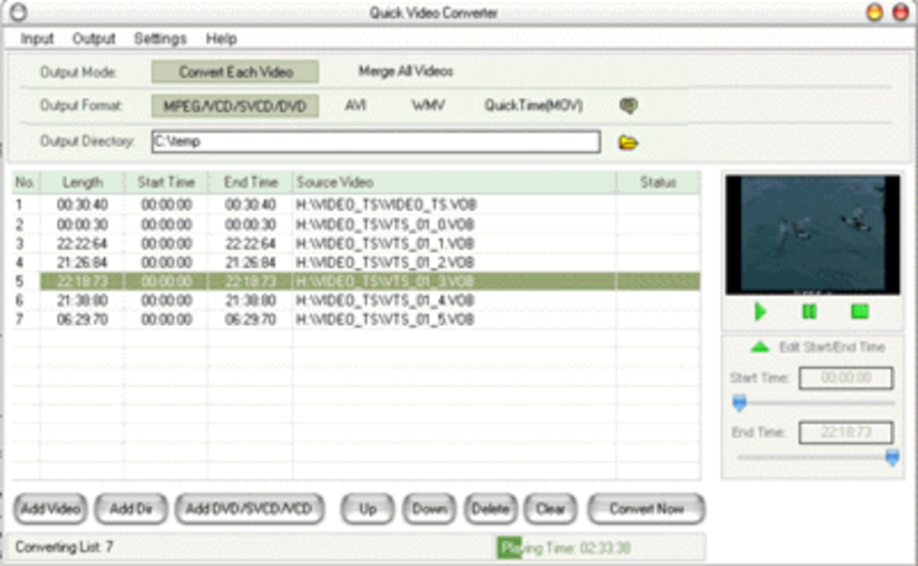 Quick Video Converter 6.70 for Windows Screenshot 5