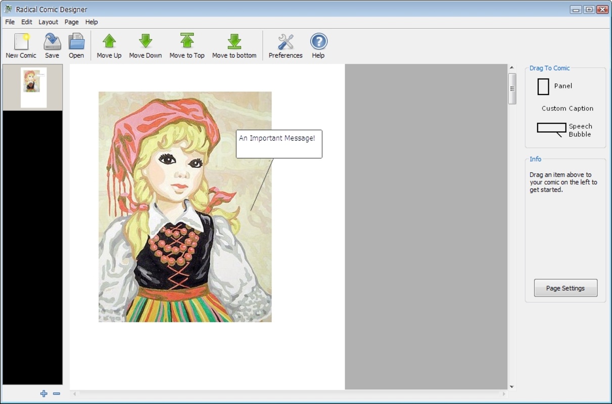 Radical Comic Designer 2.0 for Windows Screenshot 1