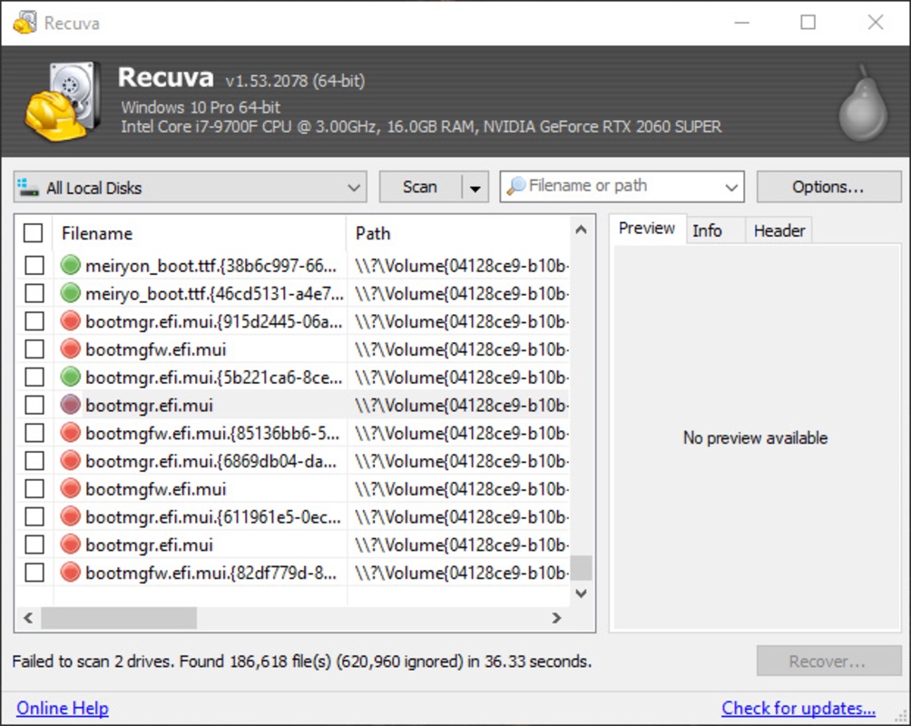 Recuva 1.53.2078 for Windows Screenshot 5